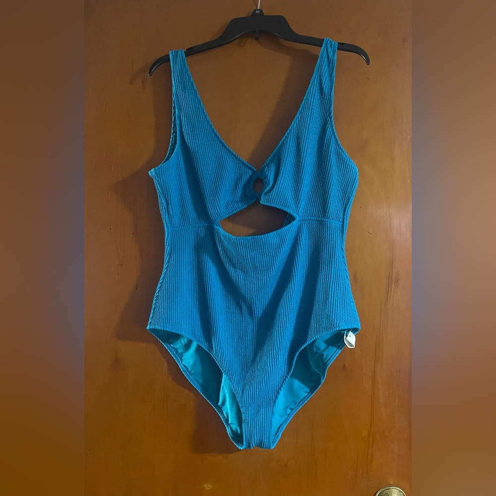 Aerie Blue Cutout Swimsuit